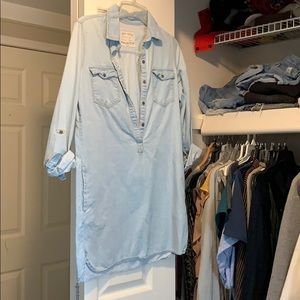 Denim long sleeve dress